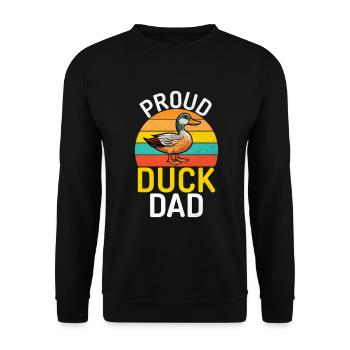 Duck Gifts for Duck Lovers - Unisex Sweatshirt - black - Front - Alina (178cm) & Michal (187cm)