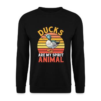 Cadeaux de canard pour les amateurs de canard - Sweat-shirt Unisexe - noir - Devant - Alina (178cm) & Michal (187cm)