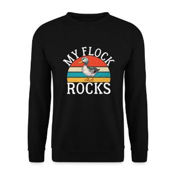 Duck Gifts for Duck Lovers - Unisex Sweatshirt - black - Front - Alina (178cm) & Michal (187cm)
