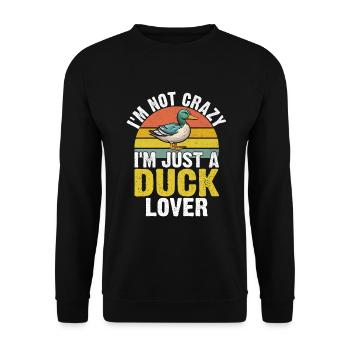 Cadeaux de canard pour les amateurs de canard - Sweat-shirt Unisexe - noir - Devant - Alina (178cm) & Michal (187cm)