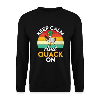 Duck Gifts for Duck Lovers - Unisex Sweatshirt - black - Front - Alina (178cm) & Michal (187cm)