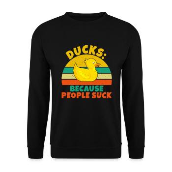 Cadeaux de canard pour les amateurs de canard - Sweat-shirt Unisexe - noir - Devant - Alina (178cm) & Michal (187cm)