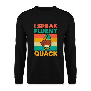 Cadeaux de canard pour les amateurs de canard - Sweat-shirt Unisexe - noir - Devant - Alina (178cm) & Michal (187cm)