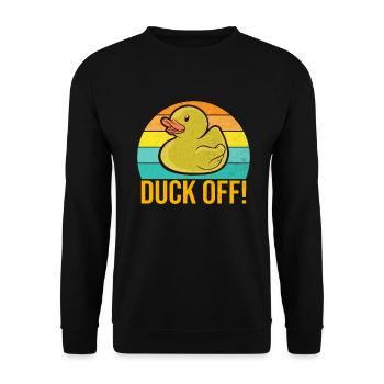 Duck Gifts for Duck Lovers - Unisex Sweatshirt - black - Front - Alina (178cm) & Michal (187cm)