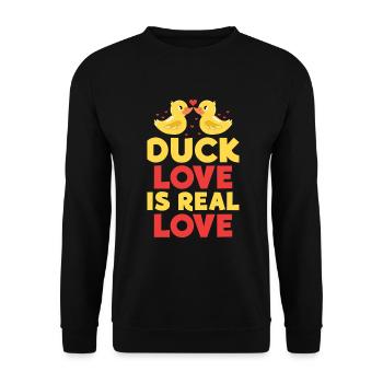 Cadeaux de canard pour les amateurs de canard - Sweat-shirt Unisexe - noir - Devant - Alina (178cm) & Michal (187cm)