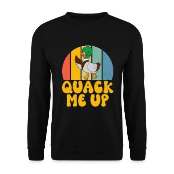 Cadeaux de canard pour les amateurs de canard - Sweat-shirt Unisexe - noir - Devant - Alina (178cm) & Michal (187cm)