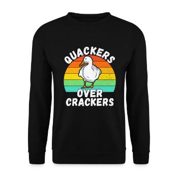 Cadeaux de canard pour les amateurs de canard - Sweat-shirt Unisexe - noir - Devant - Alina (178cm) & Michal (187cm)