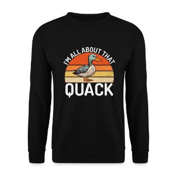 Cadeaux de canard pour les amateurs de canard - Sweat-shirt Unisexe - noir - Devant - Alina (178cm) & Michal (187cm)
