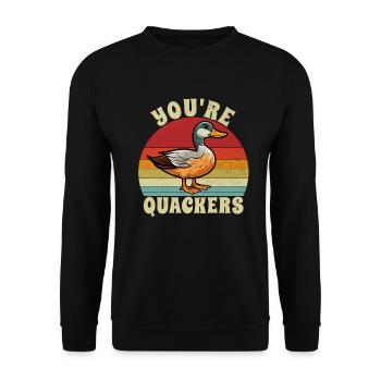 Cadeaux de canard pour les amateurs de canard - Sweat-shirt Unisexe - noir - Devant - Alina (178cm) & Michal (187cm)