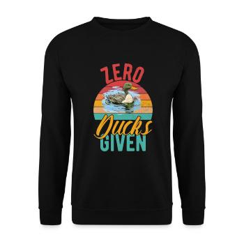Duck Gifts for Duck Lovers - Unisex Sweatshirt - black - Front - Alina (178cm) & Michal (187cm)