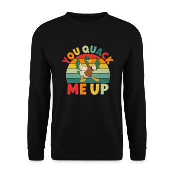 Cadeaux de canard pour les amateurs de canard - Sweat-shirt Unisexe - noir - Devant - Alina (178cm) & Michal (187cm)