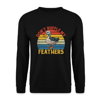 Duck Gifts for Duck Lovers - Unisex Sweatshirt - black - Front - Alina (178cm) & Michal (187cm)