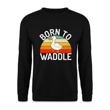 Duck Gifts for Duck Lovers - Unisex Sweatshirt - black - Front - Alina (178cm) & Michal (187cm)