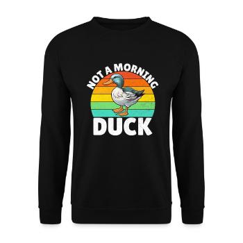 Duck Gifts for Duck Lovers - Unisex Pullover - Schwarz - Vorne - Alina (178cm) & Michal (187cm)