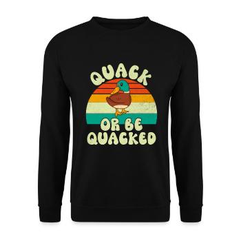 Duck Gifts for Duck Lovers - Unisex Sweatshirt - black - Front - Alina (178cm) & Michal (187cm)