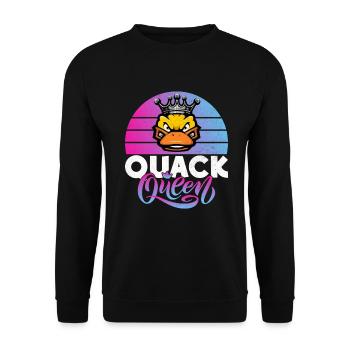 Duck Gifts for Duck Lovers - Unisex Pullover - Schwarz - Vorne - Alina (178cm) & Michal (187cm)