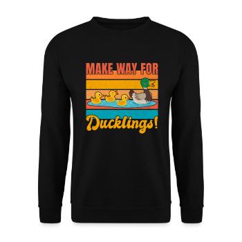 Cadeaux de canard pour les amateurs de canard - Sweat-shirt Unisexe - noir - Devant - Alina (178cm) & Michal (187cm)
