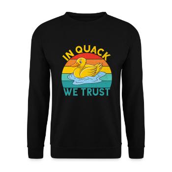Cadeaux de canard pour les amateurs de canard - Sweat-shirt Unisexe - noir - Devant - Alina (178cm) & Michal (187cm)