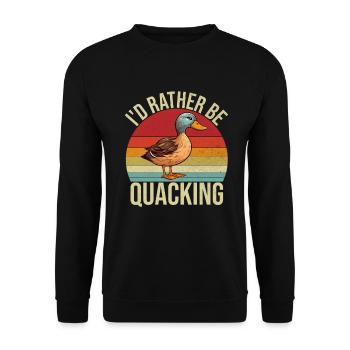 Cadeaux de canard pour les amateurs de canard - Sweat-shirt Unisexe - noir - Devant - Alina (178cm) & Michal (187cm)