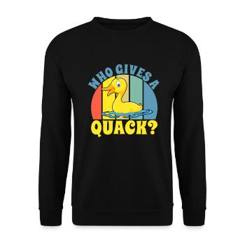 Duck Gifts for Duck Lovers - Unisex Sweatshirt - black - Front - Alina (178cm) & Michal (187cm)