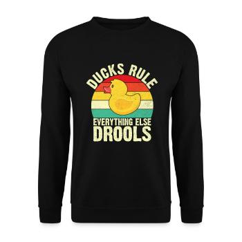 Cadeaux de canard pour les amateurs de canard - Sweat-shirt Unisexe - noir - Devant - Alina (178cm) & Michal (187cm)