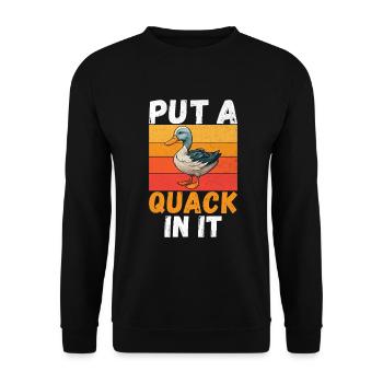 Duck Gifts for Duck Lovers - Unisex Sweatshirt - black - Front - Alina (178cm) & Michal (187cm)