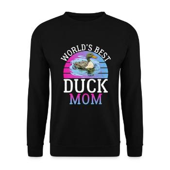 Duck Gifts for Duck Lovers - Unisex Pullover - Schwarz - Vorne - Alina (178cm) & Michal (187cm)