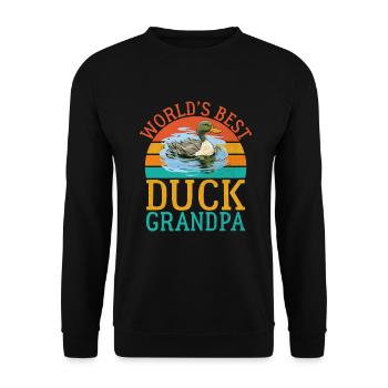 Duck Gifts for Duck Lovers - Unisex Pullover - Schwarz - Vorne - Alina (178cm) & Michal (187cm)
