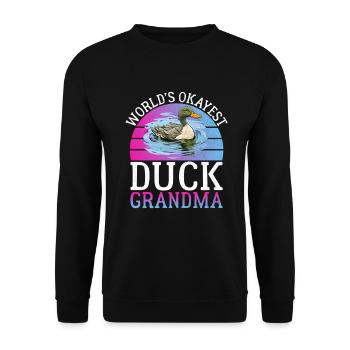 Cadeaux de canard pour les amateurs de canard - Sweat-shirt Unisexe - noir - Devant - Alina (178cm) & Michal (187cm)
