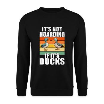 Cadeaux de canard pour les amateurs de canard - Sweat-shirt Unisexe - noir - Devant - Alina (178cm) & Michal (187cm)