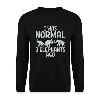 Cadeaux d’amoureux des éléphants - Sweat-shirt Unisexe - noir - Devant - Alina (178cm) & Michal (187cm)