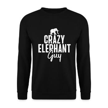 Cadeaux d’amoureux des éléphants - Sweat-shirt Unisexe - noir - Devant - Alina (178cm) & Michal (187cm)