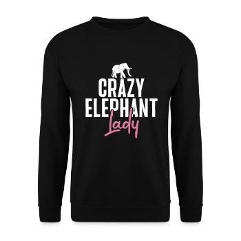 Cadeaux d’amoureux des éléphants - Sweat-shirt Unisexe - noir - Devant - Alina (178cm) & Michal (187cm)
