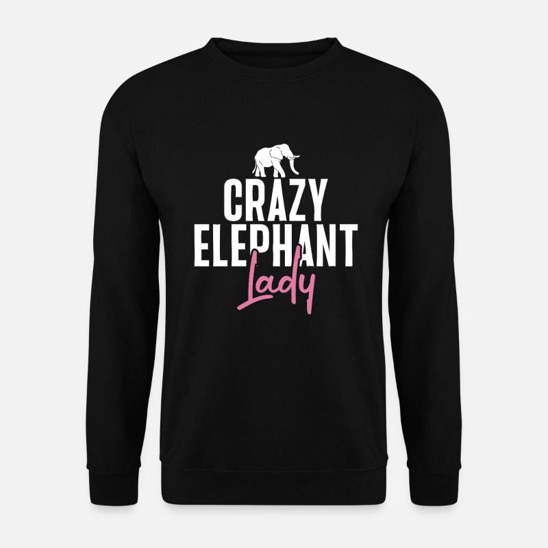 Elephant Lovers Gifts - Unisex Sweatshirt - black