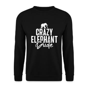 Cadeaux d’amoureux des éléphants - Sweat-shirt Unisexe - noir - Devant - Alina (178cm) & Michal (187cm)