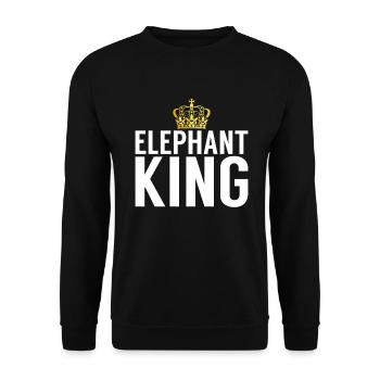 Cadeaux d’amoureux des éléphants - Sweat-shirt Unisexe - noir - Devant - Alina (178cm) & Michal (187cm)