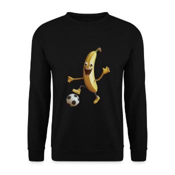 Banane - Unisex Pullover - Schwarz - Vorne - Alina (178cm) & Michal (187cm)
