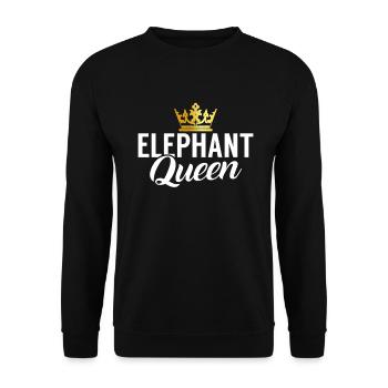 Cadeaux d’amoureux des éléphants - Sweat-shirt Unisexe - noir - Devant - Alina (178cm) & Michal (187cm)