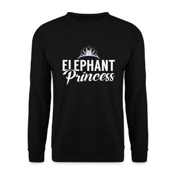 Cadeaux d’amoureux des éléphants - Sweat-shirt Unisexe - noir - Devant - Alina (178cm) & Michal (187cm)