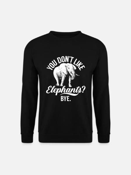 Elephant Lovers Gifts - Unisex Sweatshirt - black
