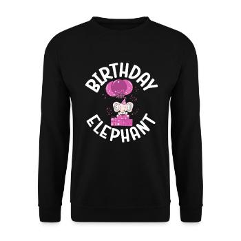Cadeaux d’amoureux des éléphants - Sweat-shirt Unisexe - noir - Devant - Alina (178cm) & Michal (187cm)