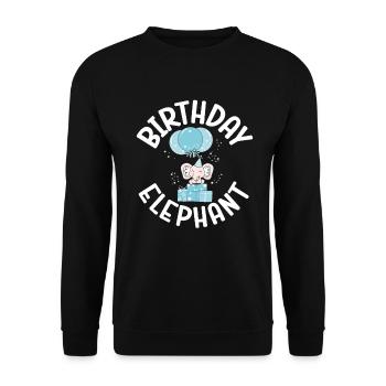 Cadeaux d’amoureux des éléphants - Sweat-shirt Unisexe - noir - Devant - Alina (178cm) & Michal (187cm)
