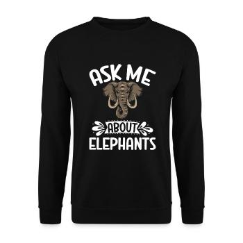 Cadeaux d’amoureux des éléphants - Sweat-shirt Unisexe - noir - Devant - Alina (178cm) & Michal (187cm)