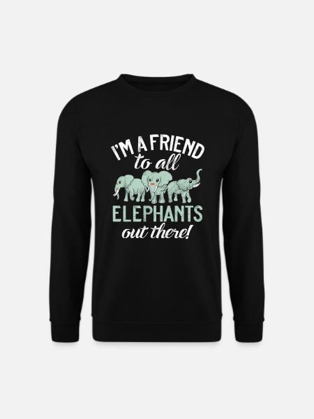 Elephant Lovers Gifts - Unisex Sweatshirt - black