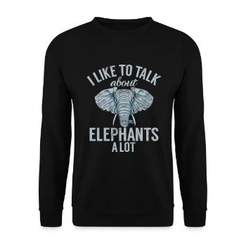 Cadeaux d’amoureux des éléphants - Sweat-shirt Unisexe - noir - Devant - Alina (178cm) & Michal (187cm)