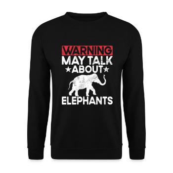 Cadeaux d’amoureux des éléphants - Sweat-shirt Unisexe - noir - Devant - Alina (178cm) & Michal (187cm)