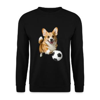 Corgi - Unisex Pullover - Schwarz - Vorne - Alina (178cm) & Michal (187cm)