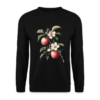 Apfel - Unisex Pullover - Schwarz - Vorne - Alina (178cm) & Michal (187cm)