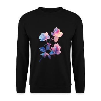 Rose - Unisex Pullover - Schwarz - Vorne - Alina (178cm) & Michal (187cm)