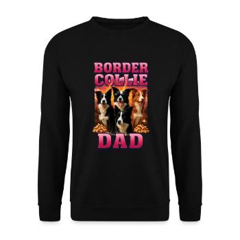 Border Collie - Unisex Pullover - Schwarz - Vorne - Alina (178cm) & Michal (187cm)